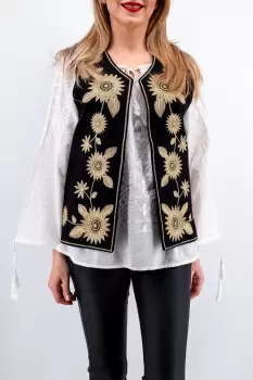 Vesta brodata cu model traditional Alina 9 imagine