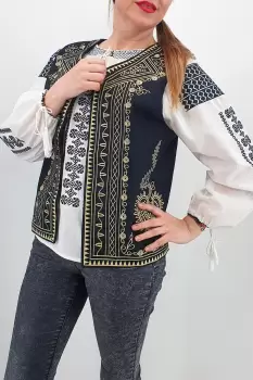 Vesta brodata cu model traditional Angelica 2 imagine