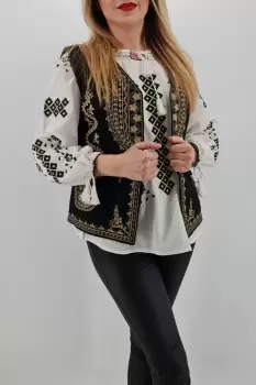 Vesta brodata cu model traditional Angelica 3 imagine