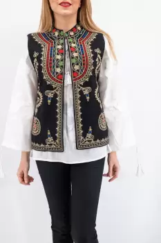 Vesta brodata cu model traditional Angelica 5 imagine