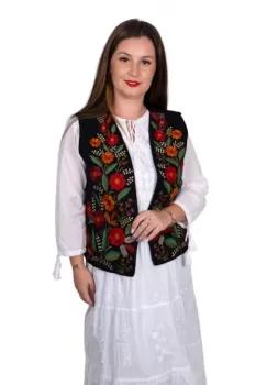 Vesta brodata cu model traditional Angi 14 imagine