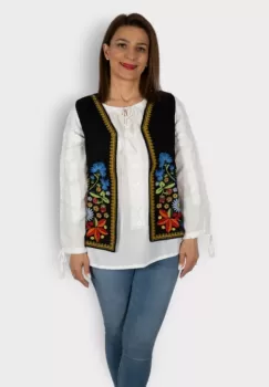 Vesta brodata cu model traditional Angi 15 imagine