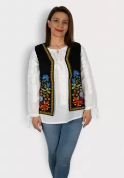 Vesta brodata cu model traditional Angi 15 imagine