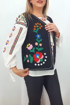 Vesta brodata cu model traditional Angi 8 imagine