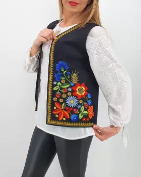 Vesta brodata cu model traditional Angi 9 imagine