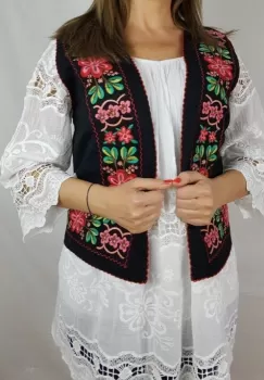 Vesta brodata cu model traditional Aurica imagine