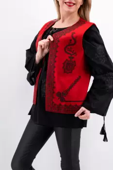 Vesta brodata cu model traditional Constantina 2 imagine