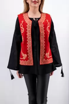 Vesta brodata cu model traditional Constantina 4 imagine