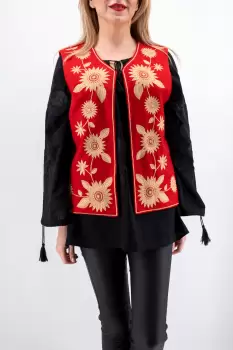 Vesta brodata cu model traditional Constantina 5 imagine