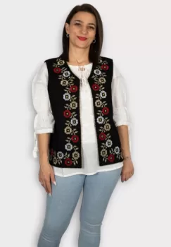 Vesta brodata cu model traditional Damiana 3 imagine