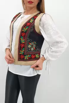 Vesta brodata cu model traditional Jenica 2 imagine