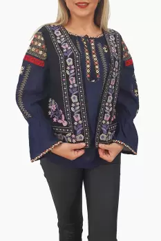 Vesta brodata cu model traditional Suzi 3 imagine