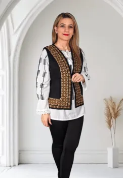 Vesta brodata traditional Luana 3 imagine