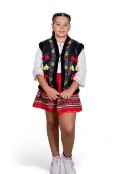 Vesta traditionala fetite cu blanita imagine