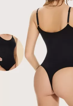 Body Modelator SlimFit Tanga Tais Negru imagine