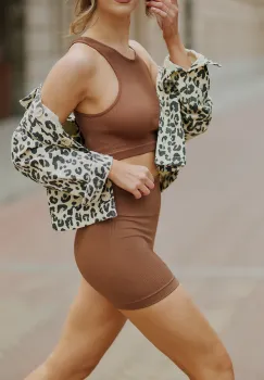 Bustiera cu decolteu halter si fara cusaturi Gabriella  mocca imagine