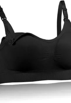 Bustiera / Sutien pentru alaptare NeoSuport Flora Negru imagine