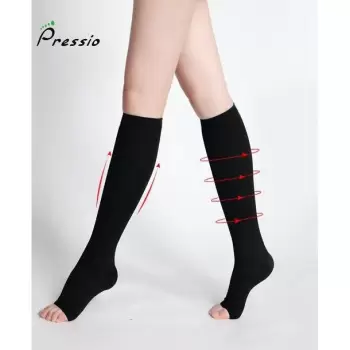 Ciorapi Compresivi Medicinali Pressio AD negru varf deschis 15-21 mmHg imagine