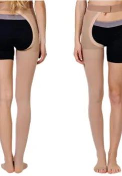 Ciorapi Compresivi Medicinali Pressio AT cu prindere in talie bej varf deschis 22-32 mmHg imagine