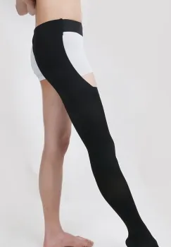 Ciorapi Compresivi Medicinali Pressio AT cu prindere in talie negru varf deschis 22-32 mmHg imagine