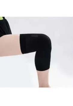 Orteza genunchi compresiva cu banda de silicon neagra 15 - 21 mmHg imagine