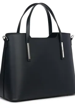 Geanta dama din piele Ligia neagra imagine