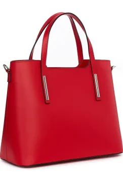 Geanta dama din piele Ligia rosie imagine