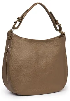 Geanta dama din piele naturala Edina bej imagine