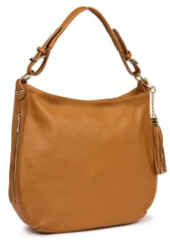 Geanta dama din piele naturala Edina coniac imagine