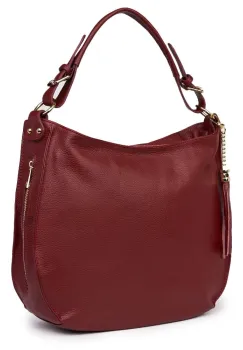 Geanta dama din piele naturala Edina grena imagine