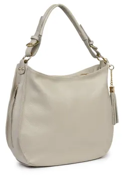 Geanta dama din piele naturala Edina gri imagine