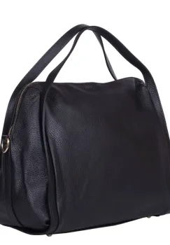 Geanta dama din piele naturala Evelyn neagra imagine