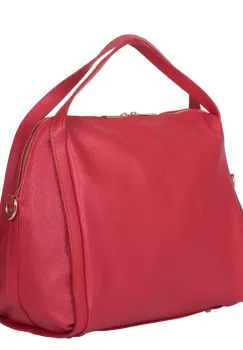 Geanta dama din piele naturala Evelyn rosie imagine