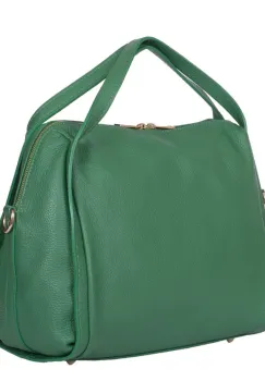 Geanta dama din piele naturala Evelyn verde imagine