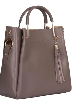 Geanta dama din piele naturala Fabiana bej imagine