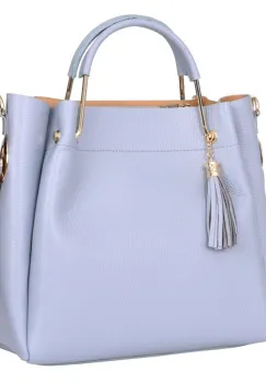 Geanta dama din piele naturala Fabiana bleu imagine