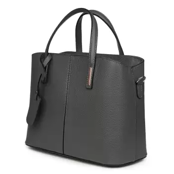 Geanta dama din piele naturala Gianna gri imagine