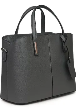 Geanta dama din piele naturala Gianna gri imagine