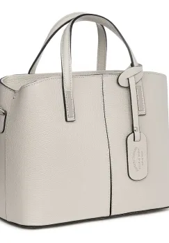 Geanta dama din piele naturala Gianna gri deschis imagine