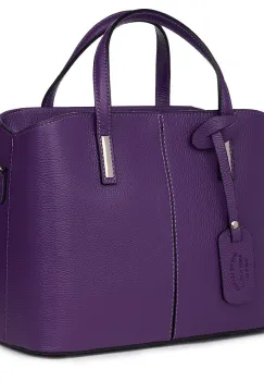 Geanta dama din piele naturala Gianna mov imagine