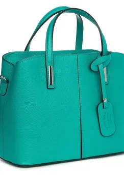 Geanta dama din piele naturala Gianna turcoaz imagine