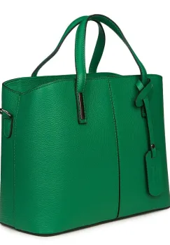 Geanta dama din piele naturala Gianna verde imagine