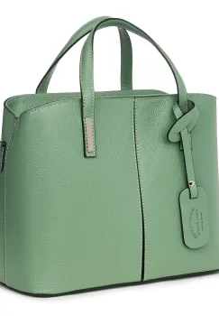 Geanta dama din piele naturala Gianna verde fistic imagine