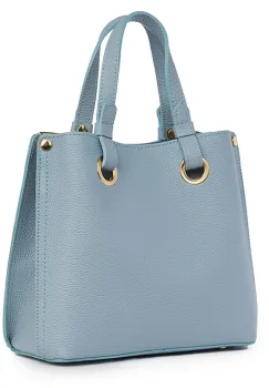 Geanta dama din piele naturala Ilona bleu imagine