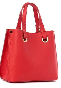 Geanta dama din piele naturala Ilona corai imagine