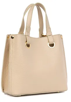 Geanta dama din piele naturala Ilona crem imagine