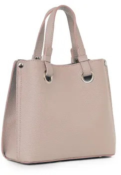Geanta dama din piele naturala Ilona roz imagine