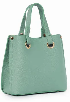 Geanta dama din piele naturala Ilona verde fistic imagine