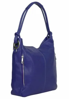 Geanta dama din piele naturala Mia albastra imagine