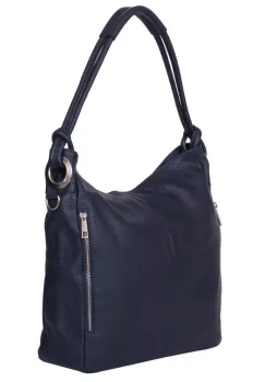 Geanta dama din piele naturala Mia bleumarin imagine